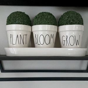 Rae Dunn “Plant, Grow, Bloom” Planters